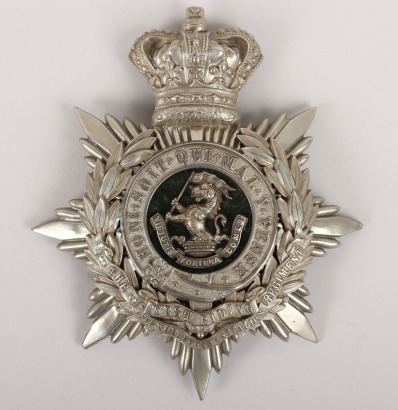 Victorian 3rd Volunteer Battalion The West Riding Regiment (Duke of Wellingtons) Officers Home Service Helmet Plate