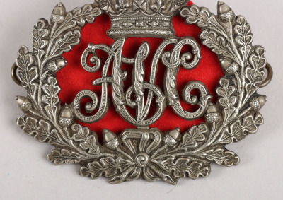 Rare 35th Yorkshire West Riding Rifle Volunteer Corps (Aireworth) Officers Shako Badge - 3