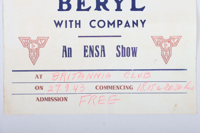 WW2 1943 ENSA Concert Poster for George Formby - 2