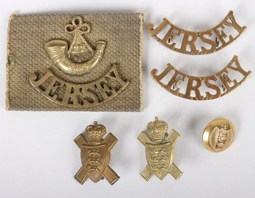 Grouping of Royal Jersey Light Infantry Badges