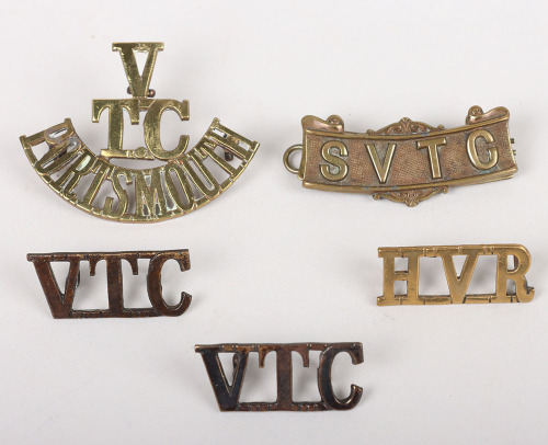 Good Selection of Volunteer Training Corps Shoulder Titles