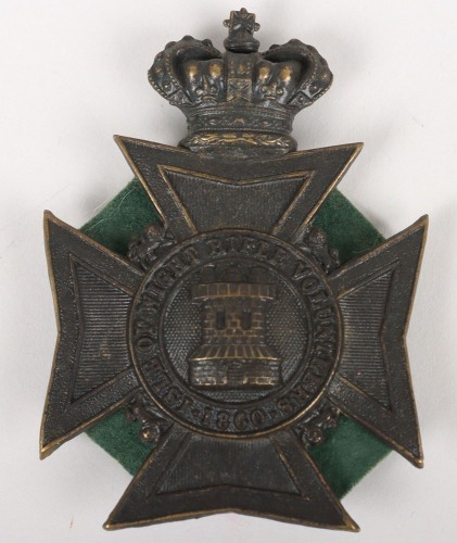 Victorian Isle of Wight Rifle Volunteers Other Ranks Helmet Plate