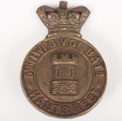Scarce 5th (Isle of Wight Princess Beatrices) Volunteer Battalion Hampshire Regiment Other Ranks Glengarry Badge