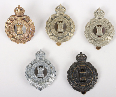 5x Isle of Wight Rifles Other Ranks Cap Badges