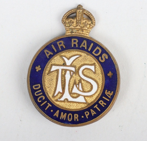 Scarce WW1 London Telephone Service Award Badge for Female Telephone Operators Who Volunteered to Stay at Their Posts During Zeppelin and Gotha Air Raids