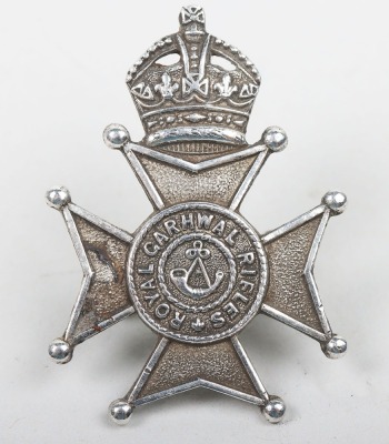 Indian Army Hallmarked Silver Royal Garhwal Rifles Headdress Badge