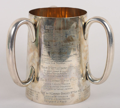 Impressive Hallmarked Silver Presentation Challenge Cup Trophy of the 2nd Administrative Battalion West Riding of Yorkshire Rifle Volunteers - 3