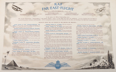 Royal Air Force Far East Flight Commemorative Folio for the flight of Four Supermarie-Napier Southampton Flying Boats 1927-28 - 7