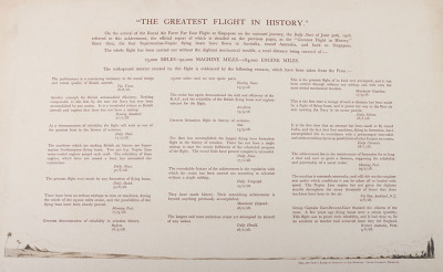 Royal Air Force Far East Flight Commemorative Folio for the flight of Four Supermarie-Napier Southampton Flying Boats 1927-28 - 8