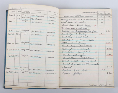 WW2 Royal Canadian Air Force Flying Log Book of Warrant Officer G H Jenkins Navigator and Air Gunner with 415 & 524 Squadron - 8