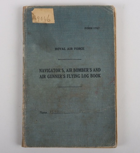 WW2 Royal Air Force 1945 Casualty Log Book of Flight Sergeant H W Parker 578 Squadron