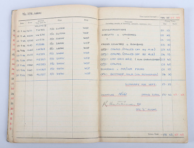 WW2 Royal Air Force 1945 Casualty Log Book of Flight Sergeant H W Parker 578 Squadron - 4