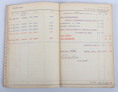 WW2 Royal Air Force 1945 Casualty Log Book of Flight Sergeant H W Parker 578 Squadron - 7