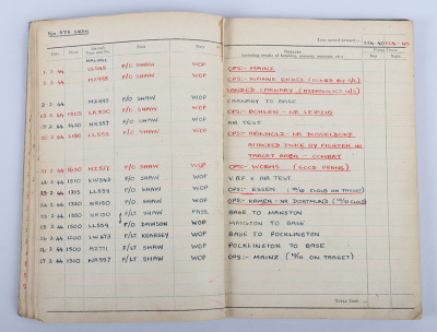 WW2 Royal Air Force 1945 Casualty Log Book of Flight Sergeant H W Parker 578 Squadron - 9