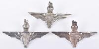 3x Post 1953 Parachute Regiment Cap Badges