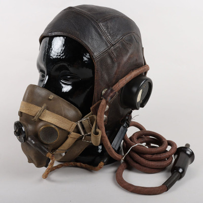 WW2 Royal Air Force C-Type Flying Helmet Set - 4