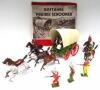 Britains set 2042, Prairie Schooner with Cowboy and Indians - 3