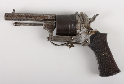 6 Shot 7mm Centre Fire Self Cocking Belgian Revolver, - 4