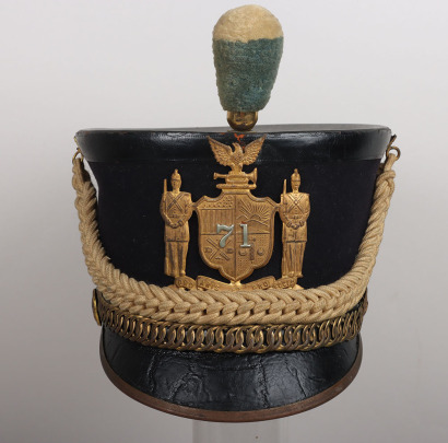 1880’s American New York 71st Infantry Militia Officers Shako