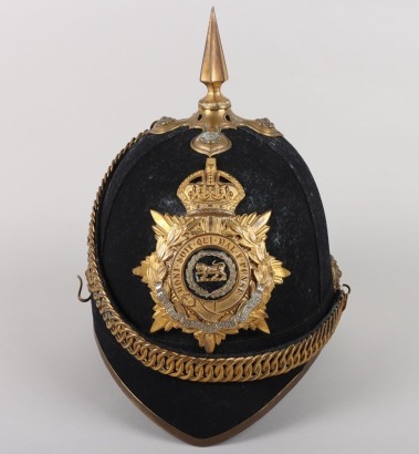 Post 1902 Hampshire Regiment Officers Home Service Helmet