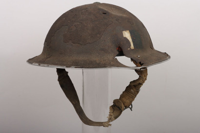 WW2 British Royal Corps of Signals Battle Damaged Steel Helmet