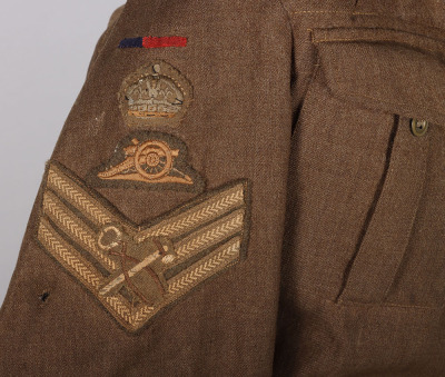 WW2 British Royal Artillery Battle Dress and Indian General Service Medal Set Attributed to Staff Sergeant Eric Leslie Percy Woodward Royal Artillery - 2