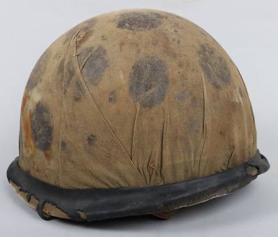 Falklands War Argentinian Marines Combat Helmet with Camouflaged Cover - 5