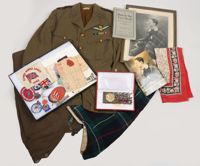 WW2 British Uniform Grouping of Lieutenant Colonel M F V Willoughby Highland Light Infantry and Glider Pilot who Represented Great Britain in the 1948 Olympics