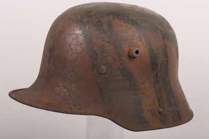 WW1 German M-17 Camouflaged Steel Combat Helmet