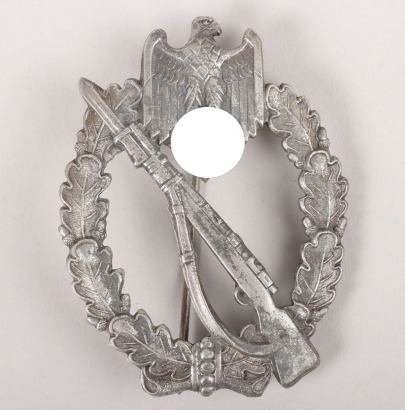 WW2 German Army / Waffen-SS Infantry Assault Comat Badge in Silver by Alois Rettenmaier, Schwäbisch-Gmünd