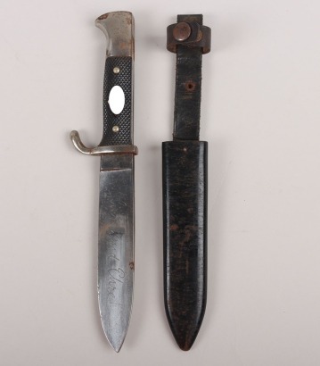 Third Reich Hitler Youth Boys Dagger with Motto by Emil Voos, Solingen