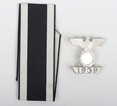 1939 Bar to the Iron Cross 2nd Class by W. Deumer, Lüdenscheid