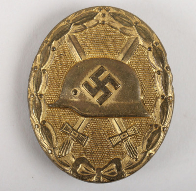 WW2 German Armed Forces Wound Badge in Gold by Hauptmünzamt, Wien - 2