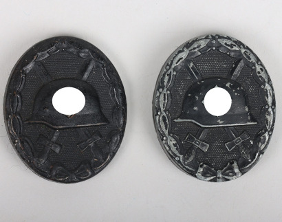 Set of Two Black Wound Badges by E. Schmidthaussler “ESP”