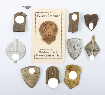 Grouping of Third Reich Rally Badges of NSDAP, SA and Hitler Youth Interest