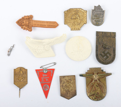 Selection of Third Reich Rally / Day Badges of NSDAP, Political Organisations, SA etc - 2