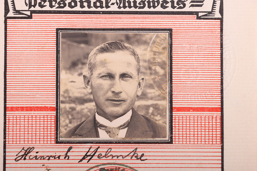 Third Reich NSDAP Party Membership Book to Heinrich Helmke, Blockleiter ...