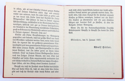 Third Reich NSDAP Party Membership Book to Walther Zabel, Nuremberg rally 1939 - 5