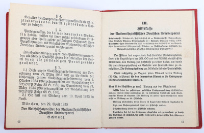 Third Reich NSDAP Party Membership Book to Walther Zabel, Nuremberg rally 1939 - 30