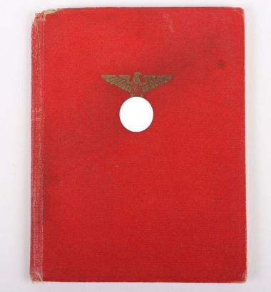 Third Reich NSDAP Party Membership Book to Ortsgruppenleiter Alfred Feller, Ortsgruppe Strozzifrund, Vienna