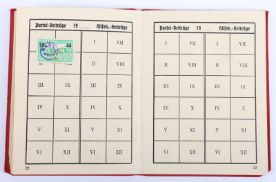 Third Reich NSDAP Party Membership Booklet to Max Hohmuth, NSDAP Member, Political Leader and Mayor of Hirschfeld - 19