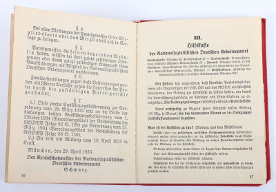 Third Reich NSDAP Party Membership Booklet to Max Hohmuth, NSDAP Member, Political Leader and Mayor of Hirschfeld - 31