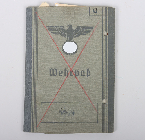 Rare Waffen-SS Wehrpass to Wilhelm Gefromm, SS-Totenkopfsturmbann Saschsenhausen, SS-Sonderkommando Dirlewanger