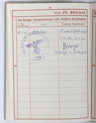 Rare Waffen-SS Wehrpass to Wilhelm Gefromm, SS-Totenkopfsturmbann Saschsenhausen, SS-Sonderkommando Dirlewanger - 13