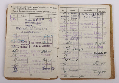 WW2 German Soldbuch Grouping to NCO G. Schneider. Kraftfahrpark Darmstedt/Trier, Later Italy 1944! - 19