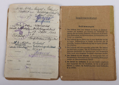 WW2 German Soldbuch Grouping to NCO G. Schneider. Kraftfahrpark Darmstedt/Trier, Later Italy 1944! - 21