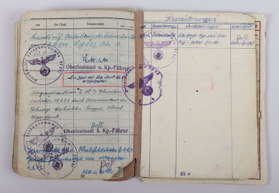 WW2 German Soldbuch Grouping to NCO G. Vesterling, Railway Pioneer Unit - 14