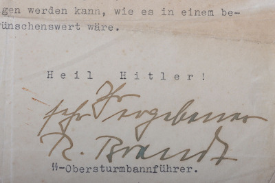 Rare 1942 Letter by SS-Obersturmbannführer Rudolf Brandt (Stab Reichsführer-SS) to Prof. Dr. Ruge 1942 - 5