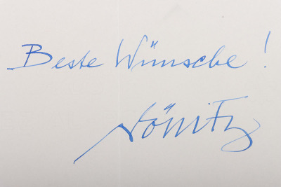 Original Ink Signature of Grossadmiral Karl Dönitz - 2