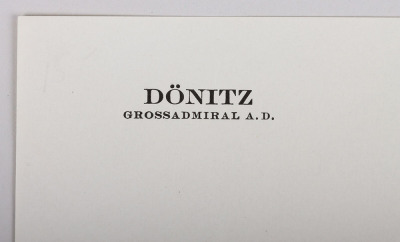 Original Ink Signature of Grossadmiral Karl Dönitz - 4